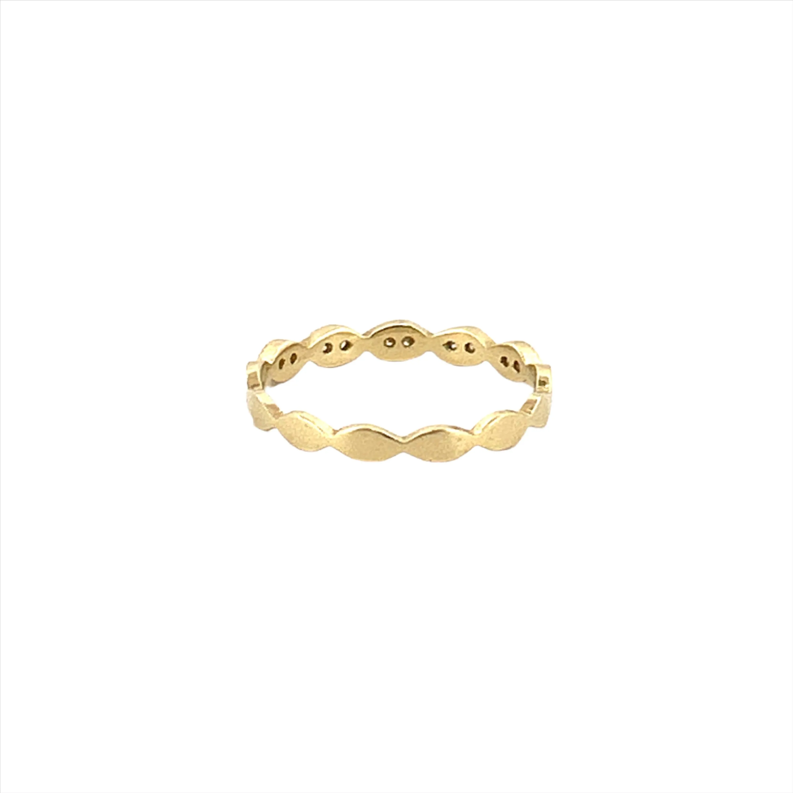 14K Gold Marquise Style Half Eternity 2MM Band