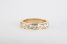 14k Yellow Gold 1.20tcw Diamond Ring Band Size 7.5 (5.56g.)