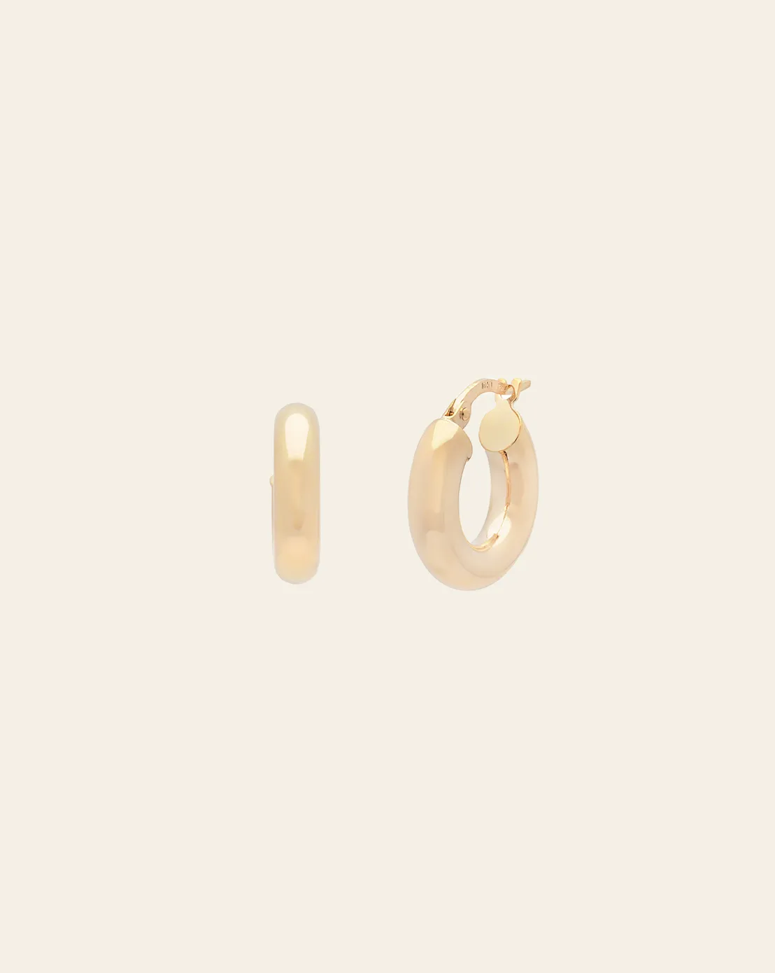 8mm Chubby Hoops - 10k Gold