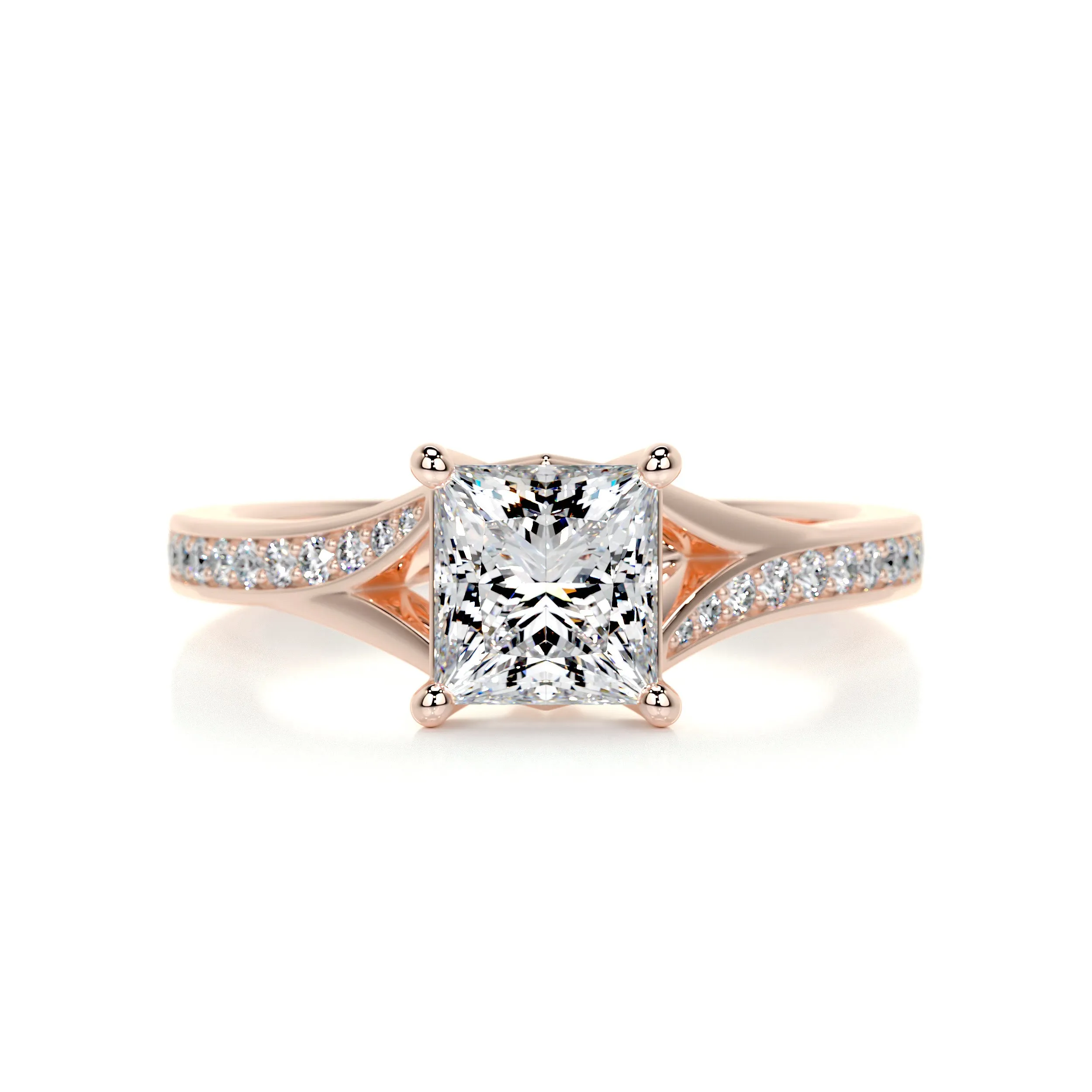 Alexandria Diamond Engagement Ring -14K Rose Gold