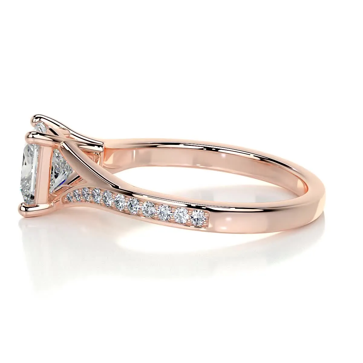 Alexandria Diamond Engagement Ring -14K Rose Gold