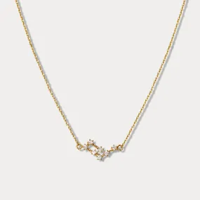 Aquarius Constellation Diamond Pendant Necklace