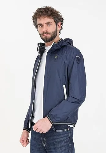 Blauer Giubbino Estivo Leggero Blu Scuro Uomo 2024