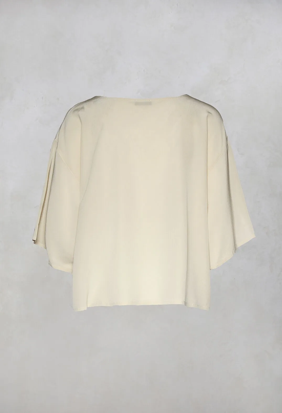 Boxy Cropped Top in Sabbia-Sand