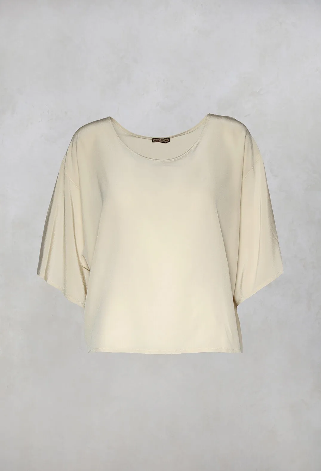 Boxy Cropped Top in Sabbia-Sand