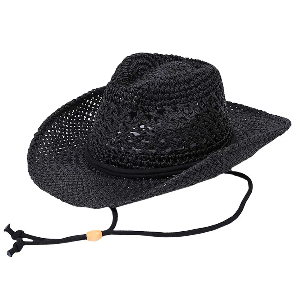 C.C Paper Straw Open Weaved Cowboy Hat