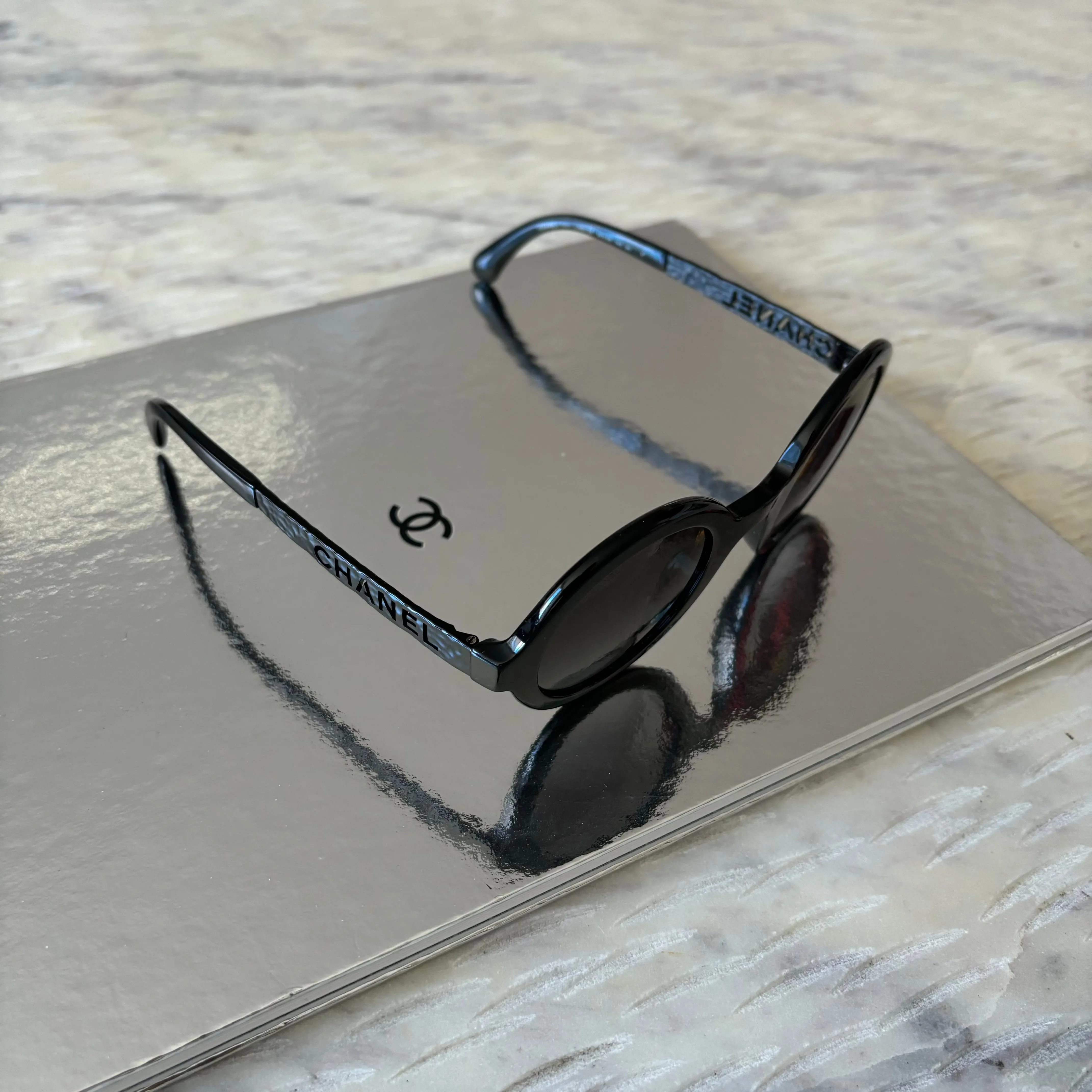 Chanel CHANEL Round Metal Sunglasses