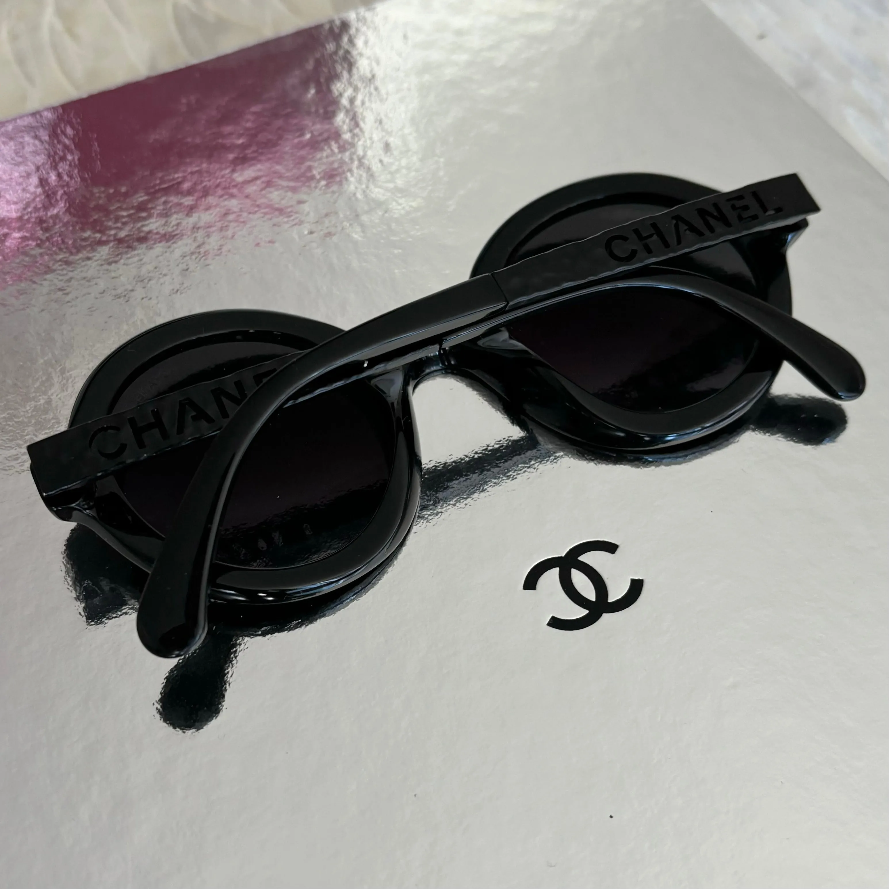 Chanel CHANEL Round Metal Sunglasses