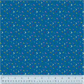 Cotton Fabric FLUTTER BLUE from BOTANICA Collection, Windham Fabrics, 54019-14