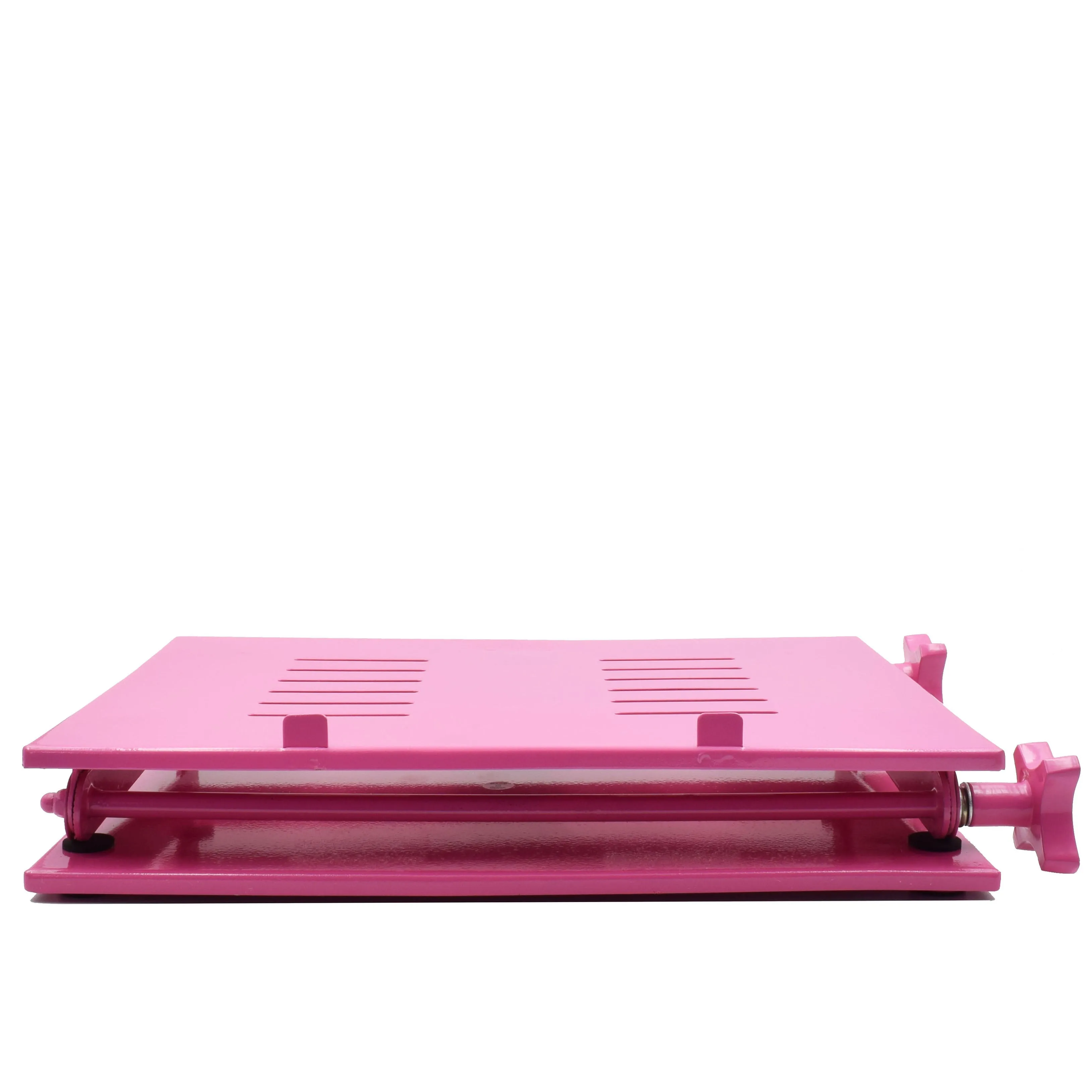 Crinds Pure Metal Laptop Stand for Table (Pink)