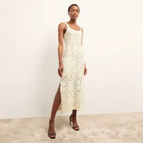 Fina Dress - Crochet Knit :: Natural