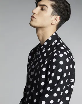 FRESCO PRINT MENS SHIRT | BLACK