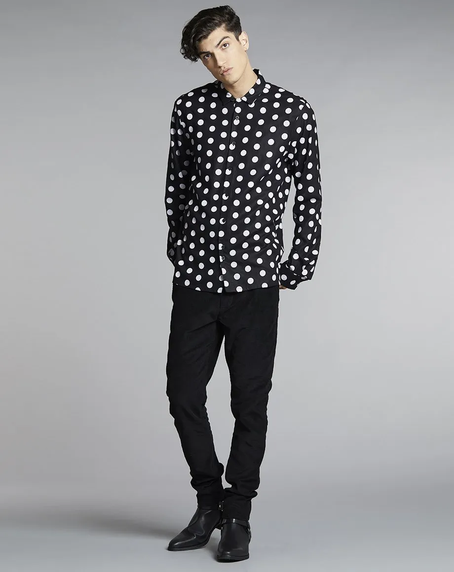 FRESCO PRINT MENS SHIRT | BLACK