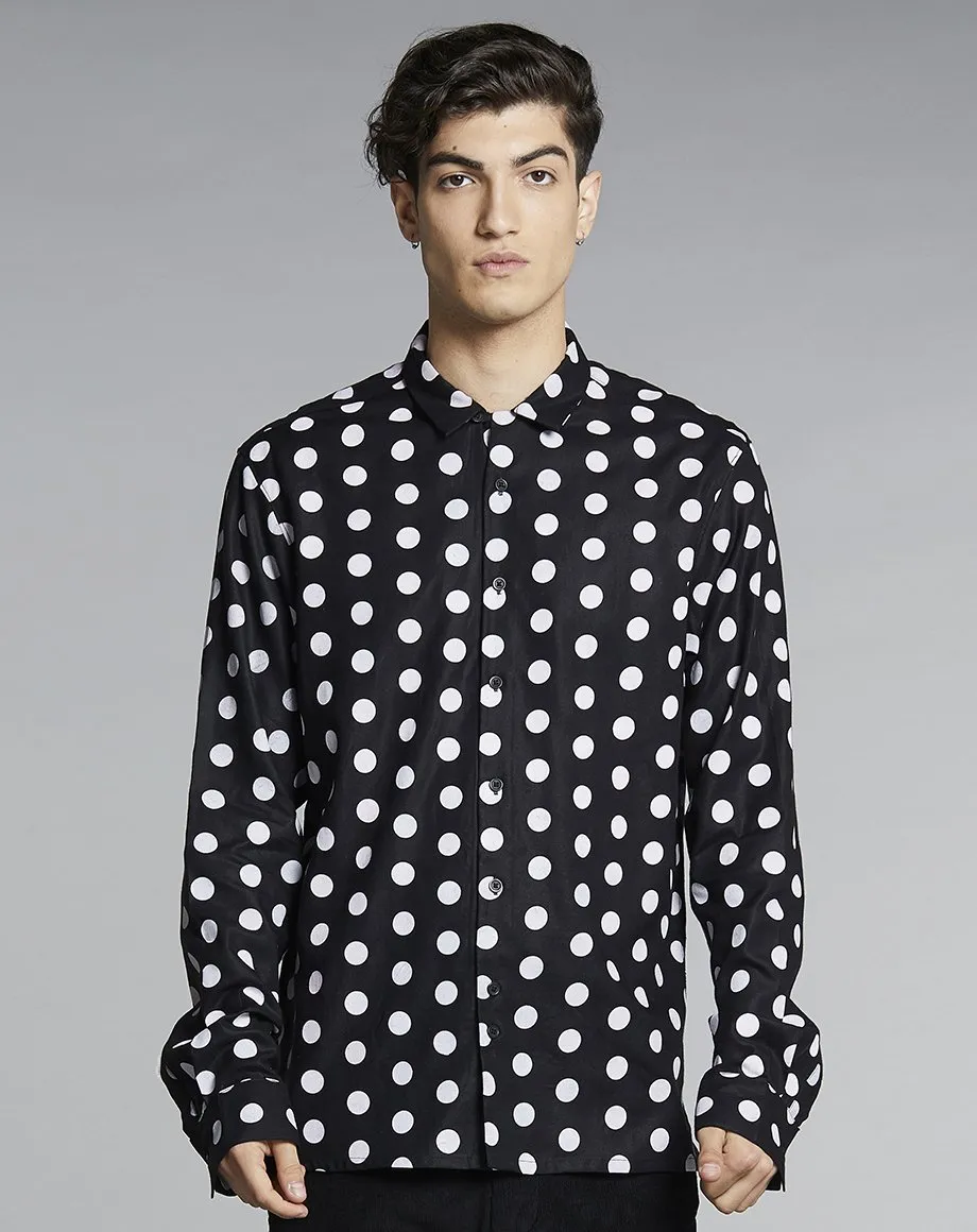 FRESCO PRINT MENS SHIRT | BLACK