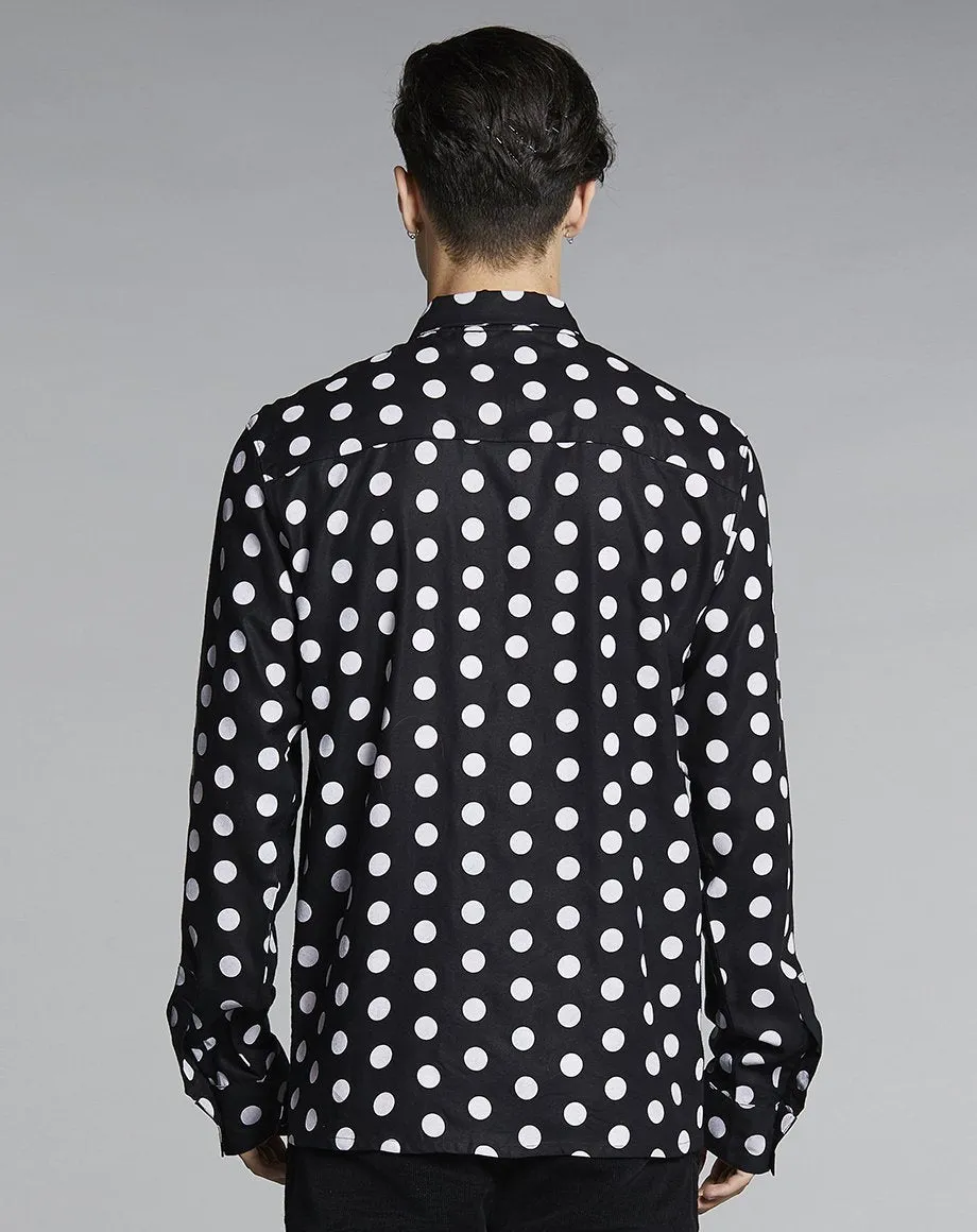 FRESCO PRINT MENS SHIRT | BLACK