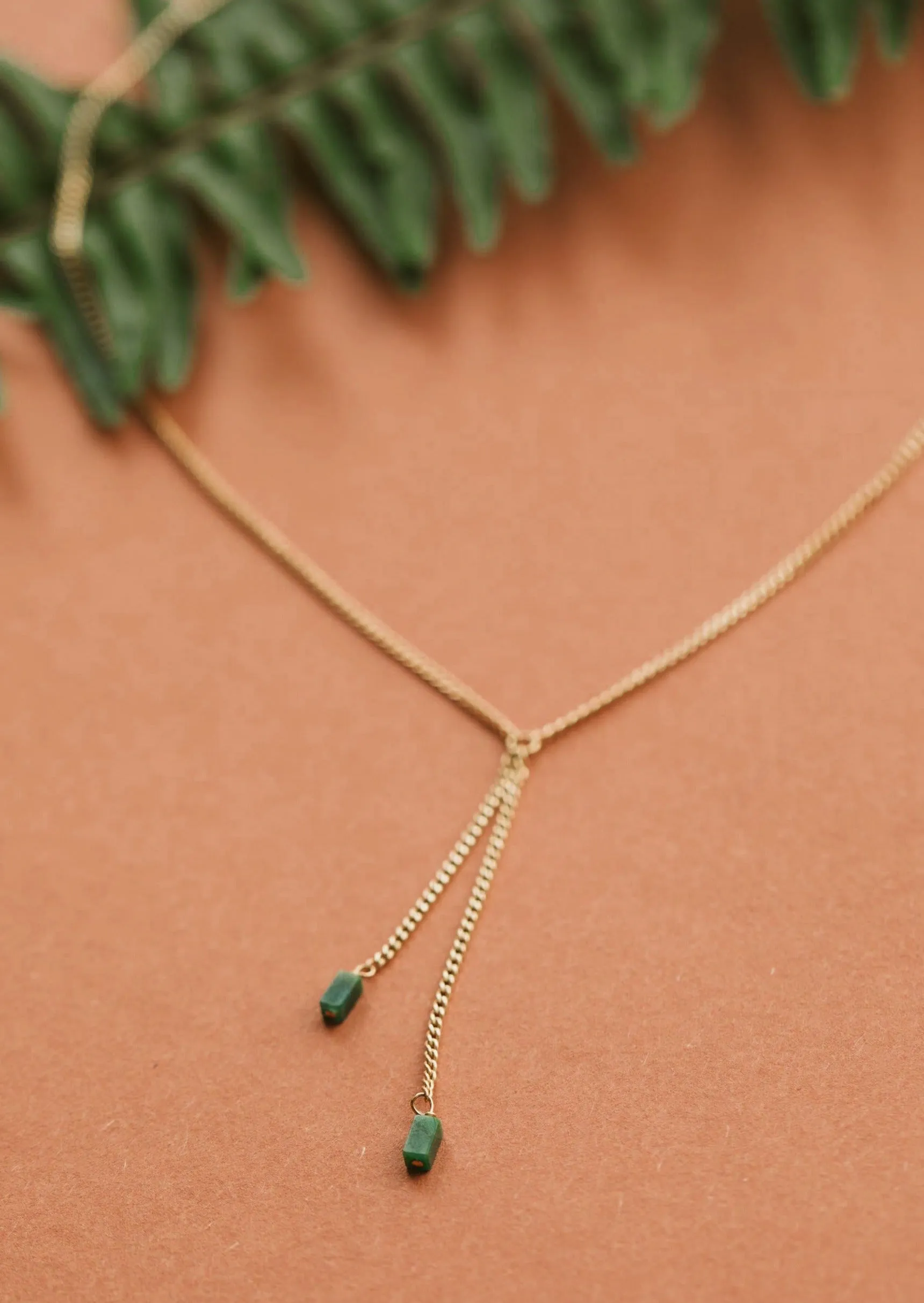 Gemma Lariat Necklace