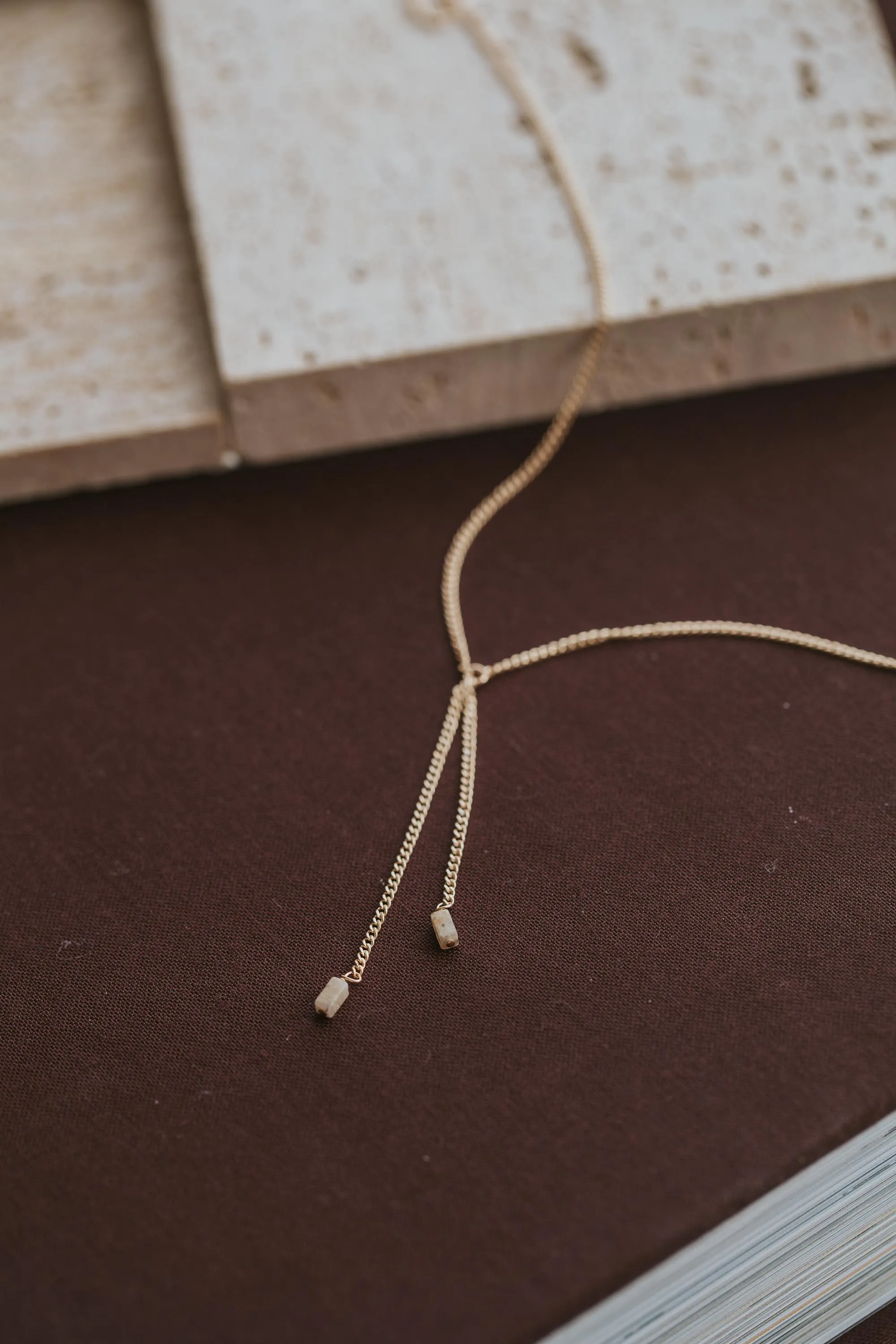 Gemma Lariat Necklace