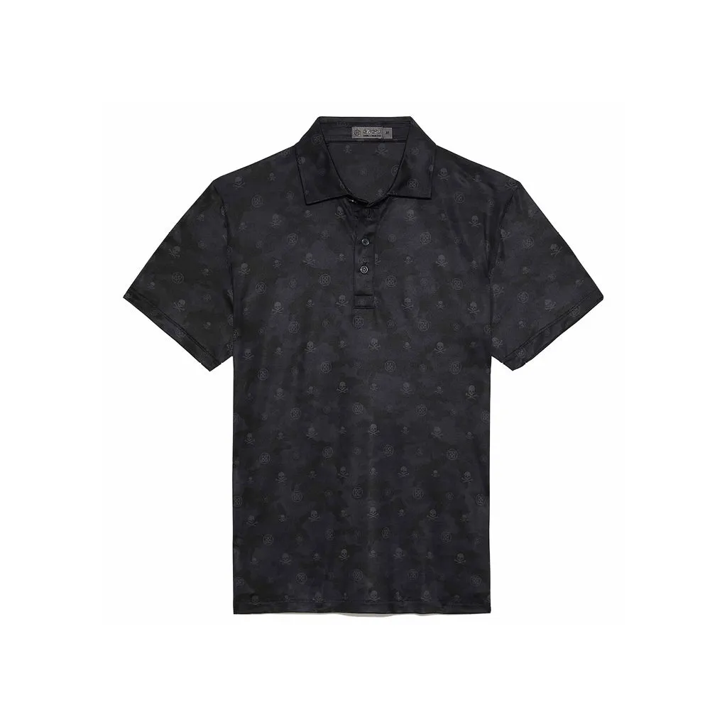 G/FORE ICON CAMO PRINTED POLO ONYX