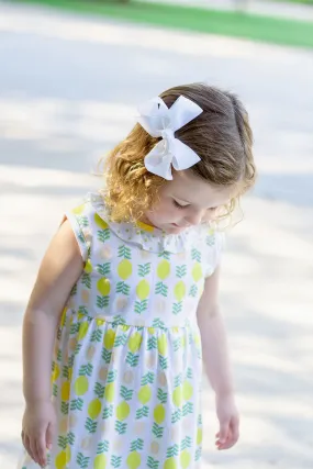 Girl's "Lemonade Stand" pima print dress