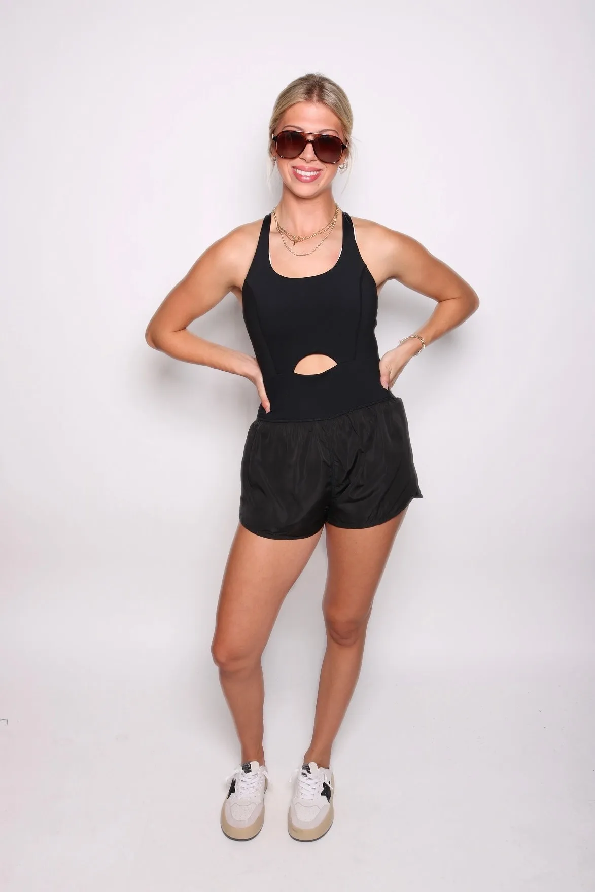 Go With The Flow Black Romper