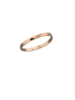 Hammered Rose Gold Filled Band