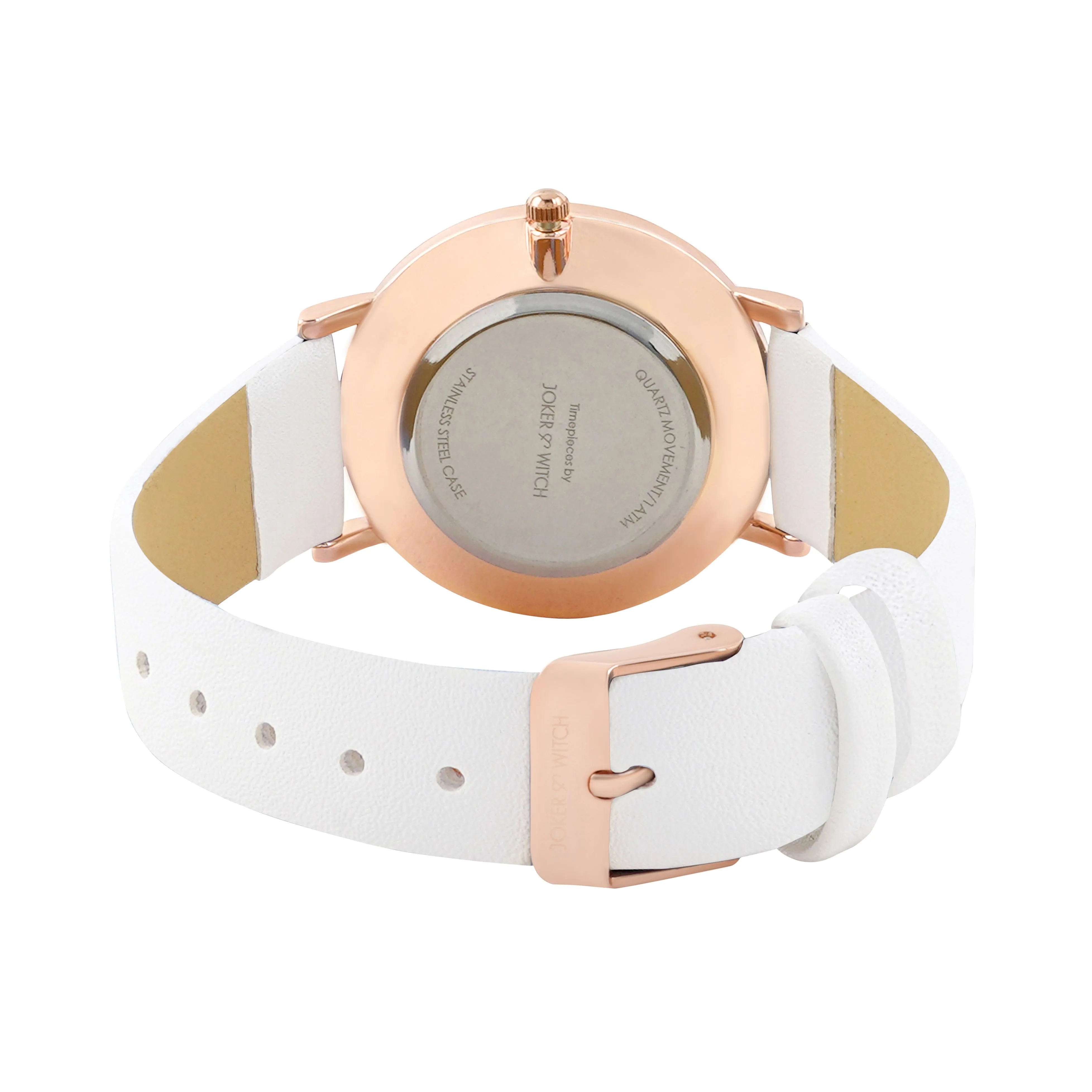 Happy Hearts White PU Strap Watch