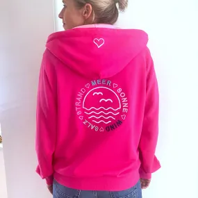 Herzlein® Sweatjacke "Strand" in Pink