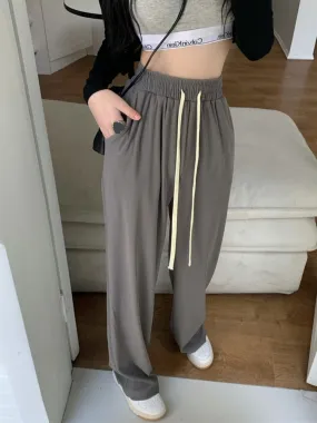 High-Waisted Sweatpants with Elastic Waist