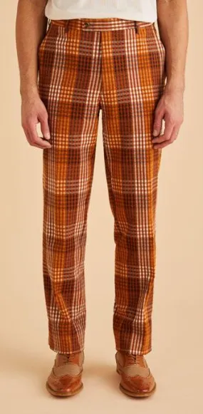 Inserch Seersucker Gingham Pants P272-00027 Aztec