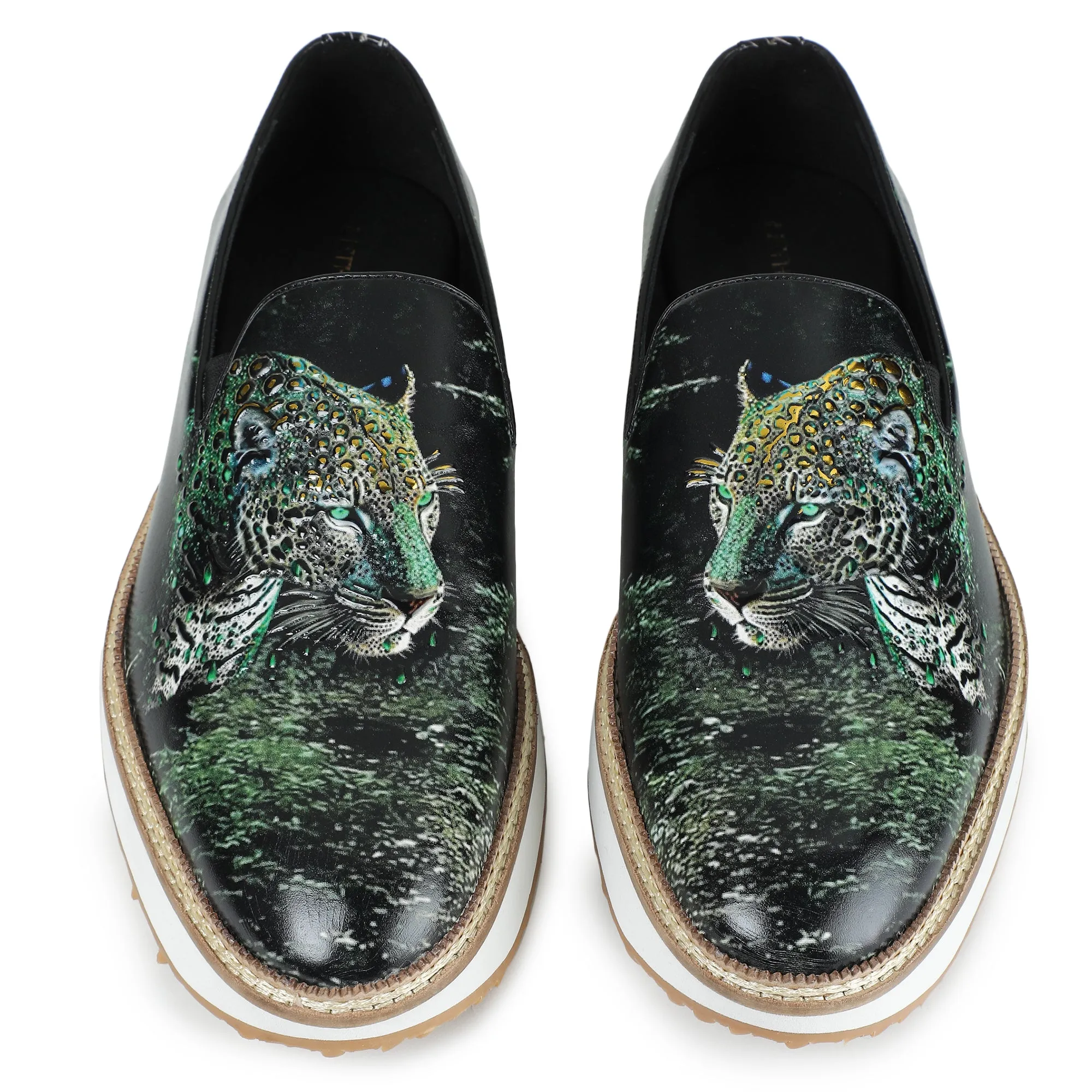 Jaguar Designer Print Sneakers- Green