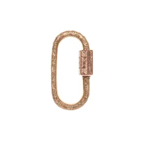 Marla Aaron 14k Yellow and Rose Gold Hand Engraved Regular Lock