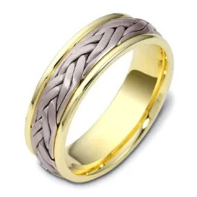 Men's Braided Two-Tone Band Rings - NM10