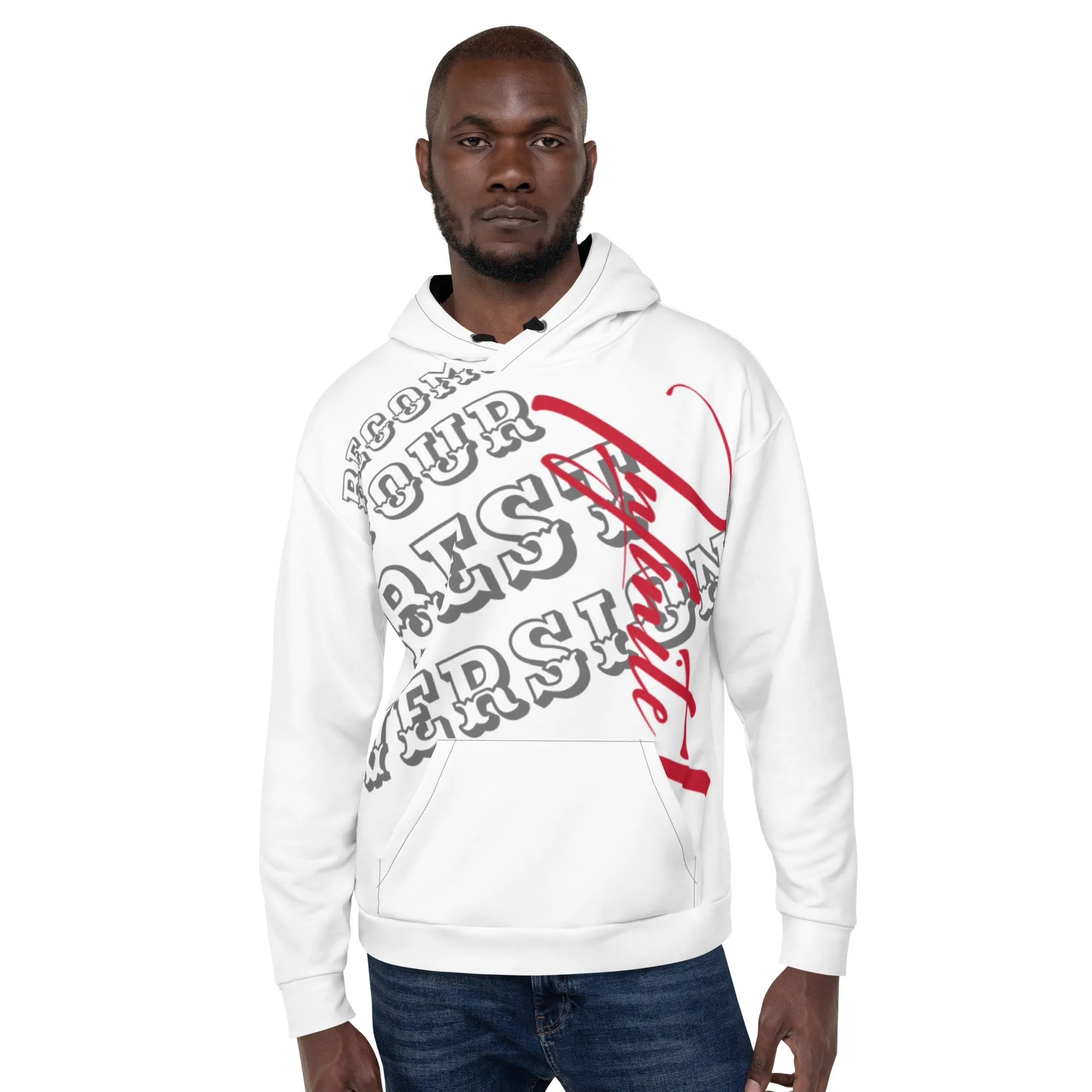 Men's Brand Slogan And Logo Drop Shoulder Hoodie