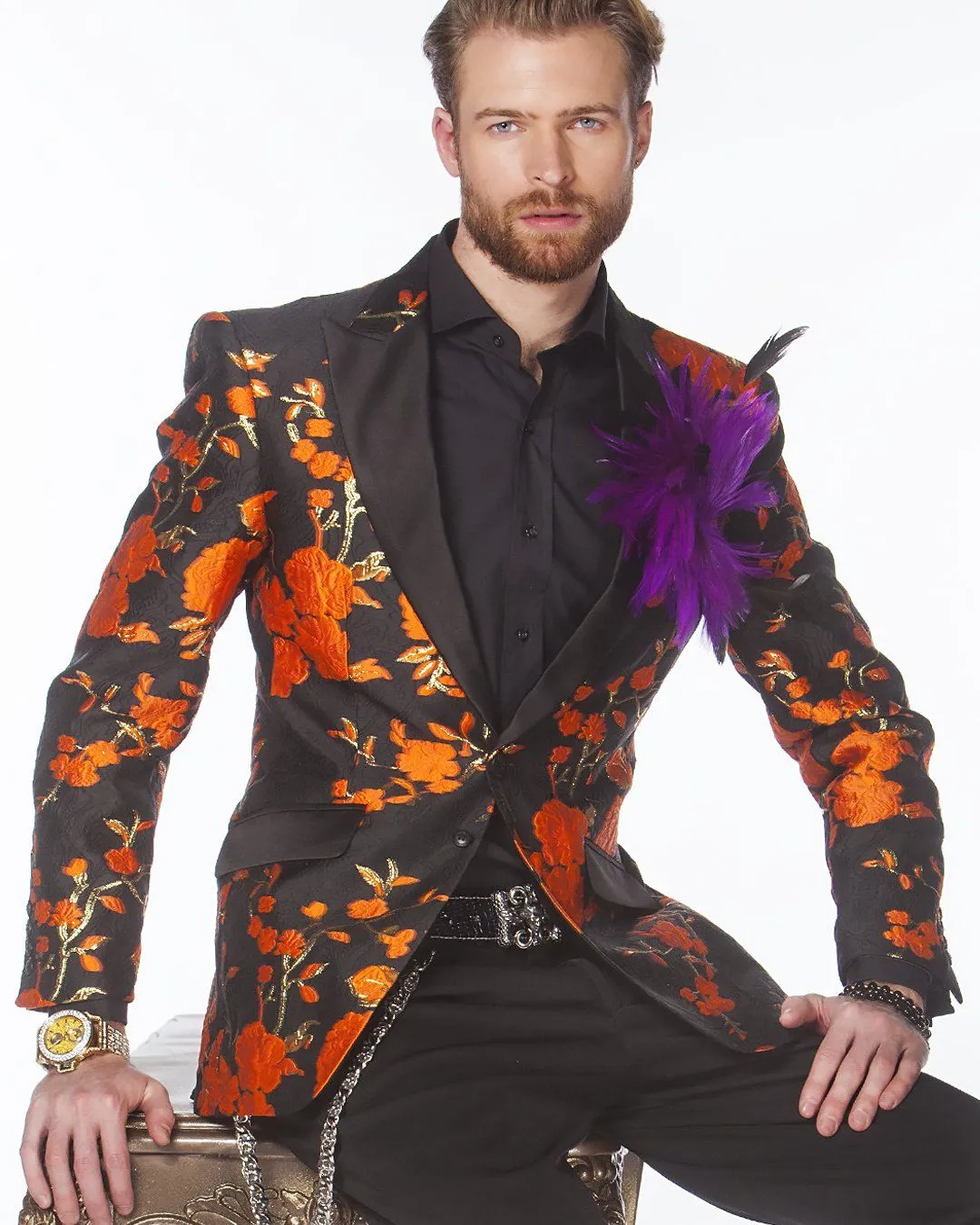 Prom Blazer - Tuxedo - Celleb Orange -Prom Tuxedo - Mens - Fashion