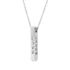 "LIVE - LOVE - LAUGH" Engravable Energy Necklace