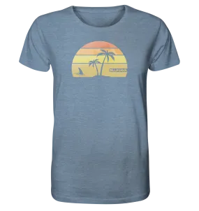 "Sunset Shark Place" - Herren Premium Organic Shirt (meliert)