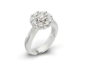 Round brilliant cut diamond ring