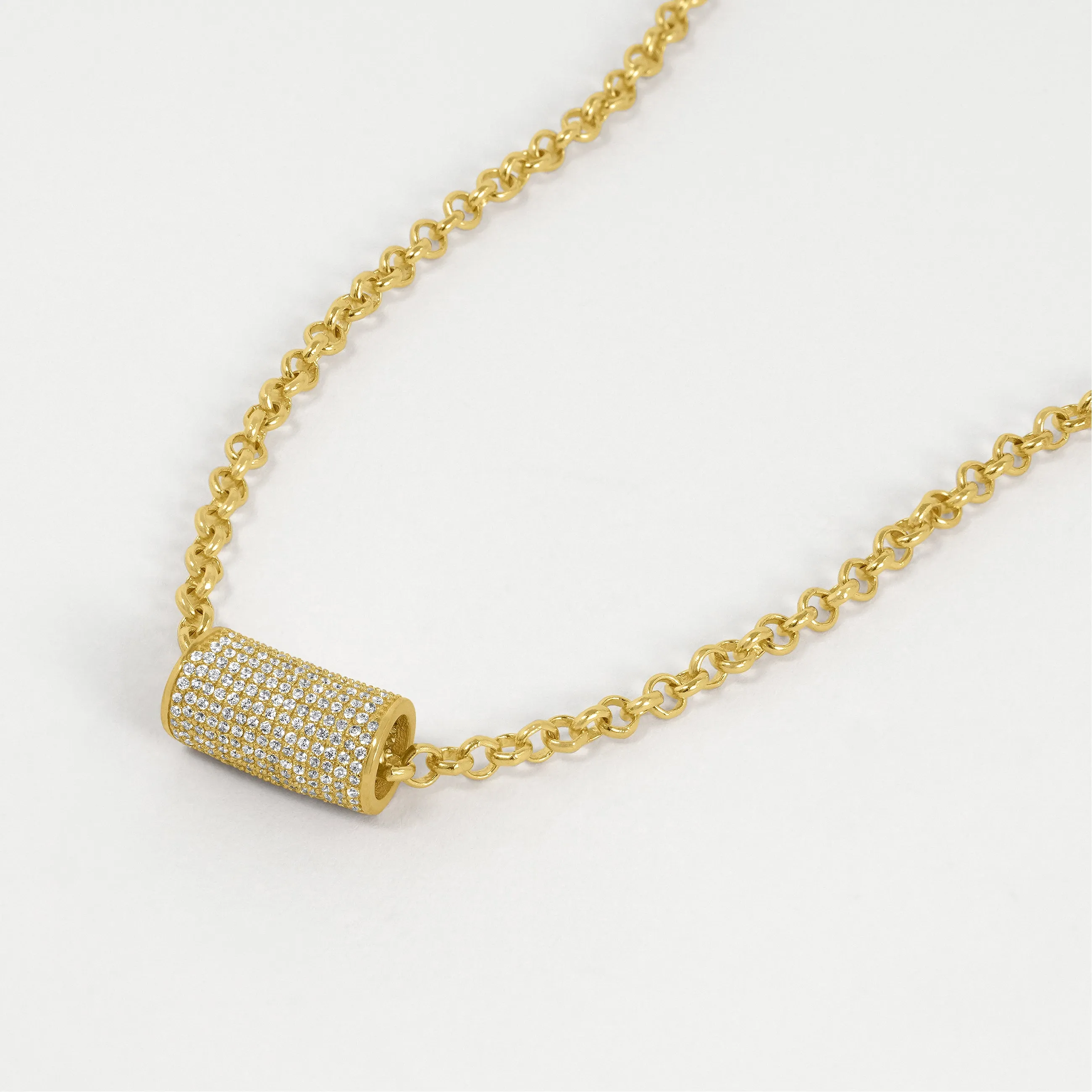 Signature Pavé Tube Necklace