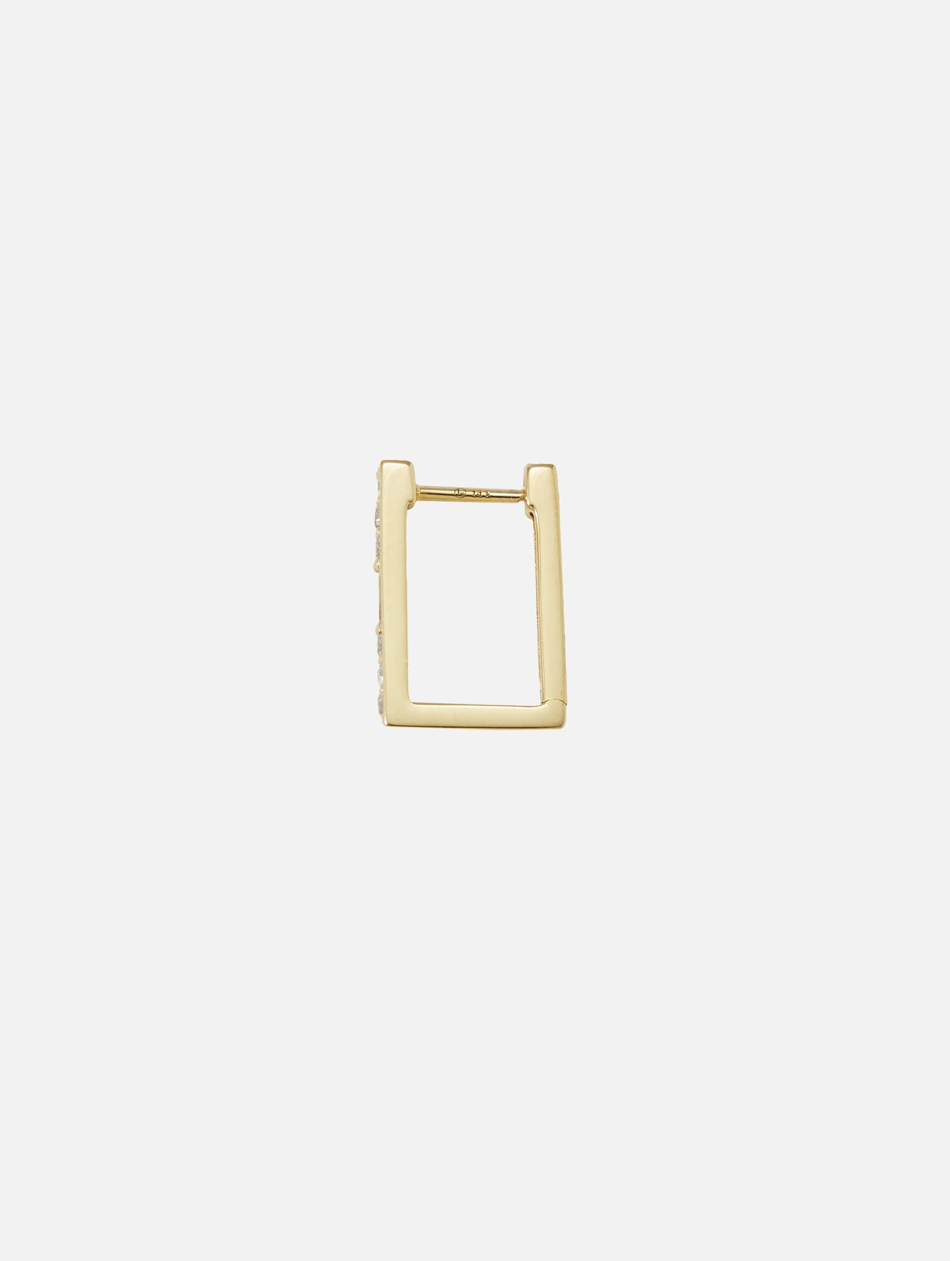 Single Rectangular Diamond Hoop