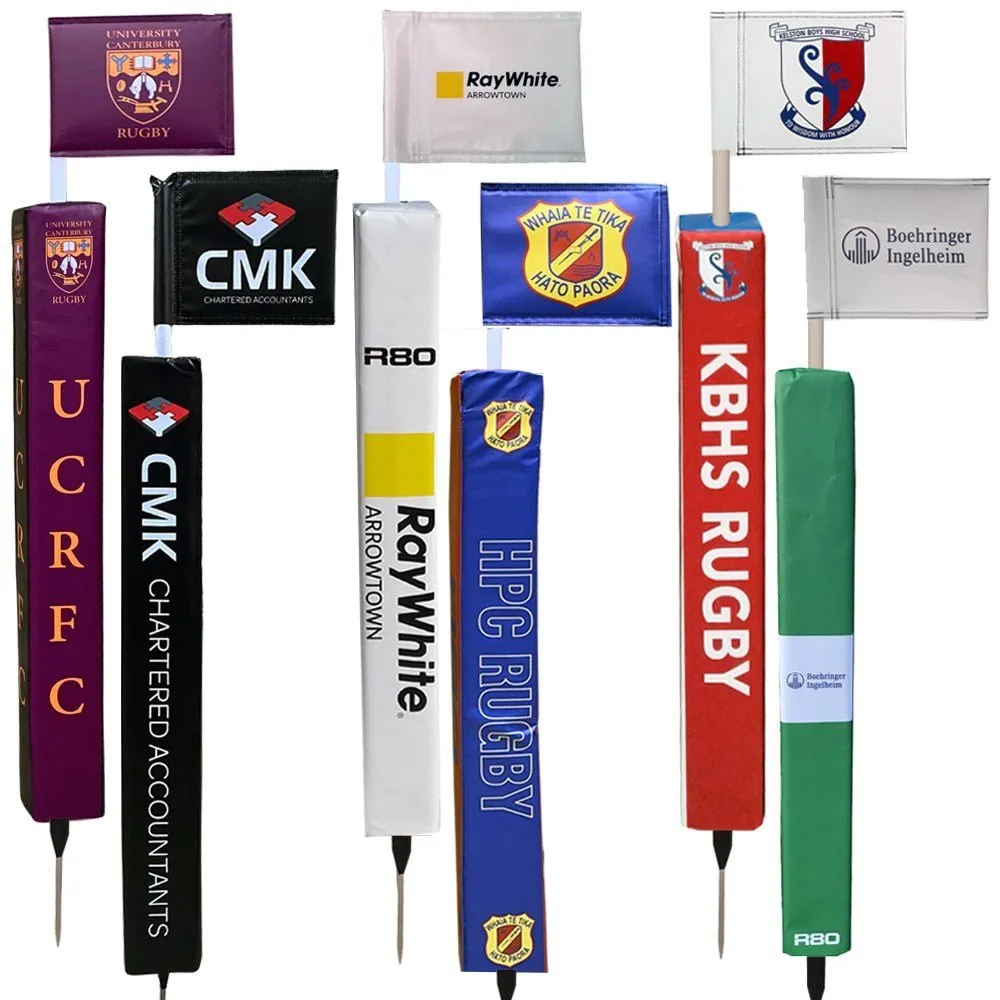 Touchline Pole with Printed Rigid Flag & Protector