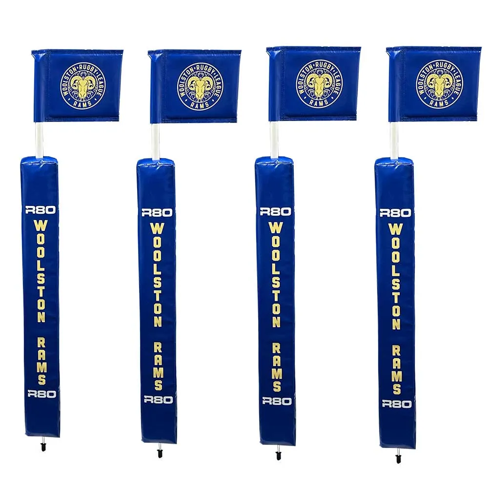 Touchline Pole with Printed Rigid Flag & Protector