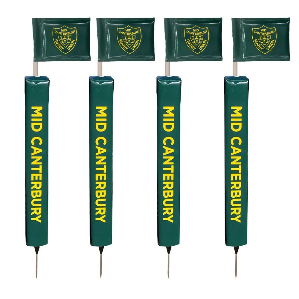 Touchline Pole with Printed Rigid Flag & Protector