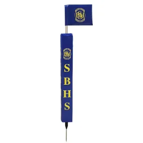 Touchline Pole with Printed Rigid Flag & Protector