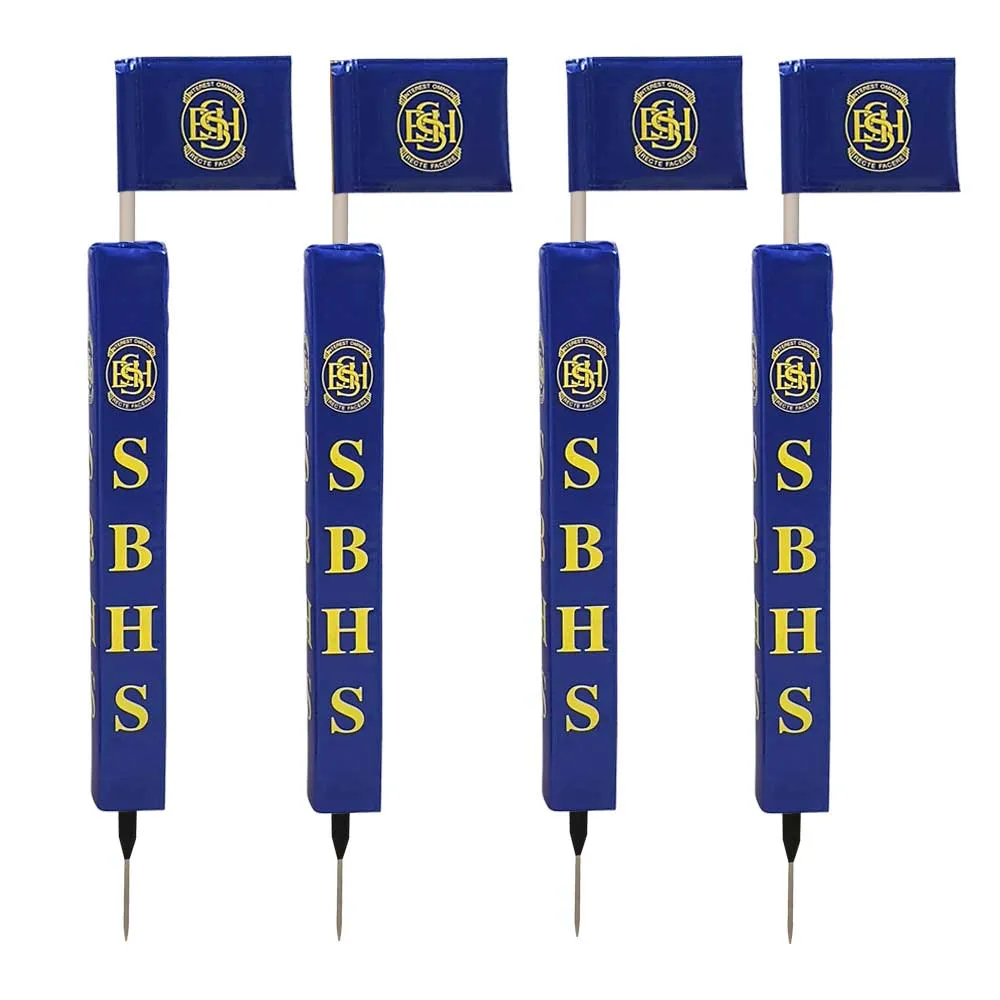 Touchline Pole with Printed Rigid Flag & Protector