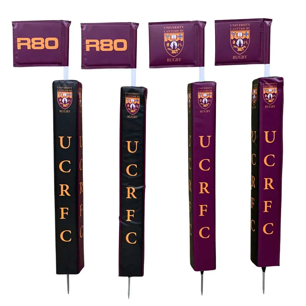 Touchline Pole with Printed Rigid Flag & Protector